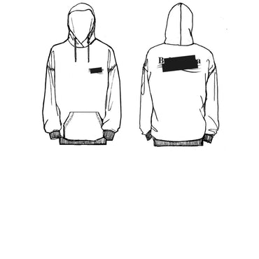 Medium Fit Hoodie - Black/White/Red