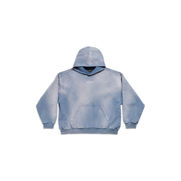 Medium Fit Hoodie - Faded Blue/White