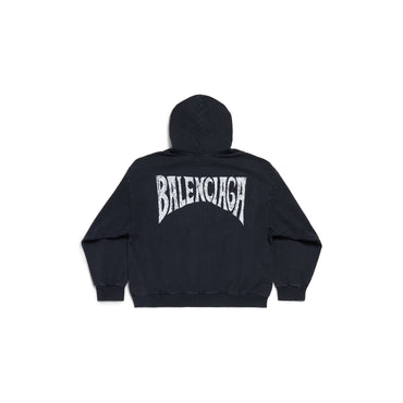 Medium Fit Hoodie - Faded Black/White