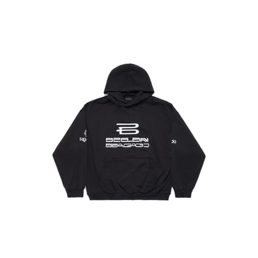 Medium Fit Hoodie - Washed Black/White