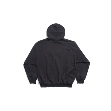 Medium Fit Hoodie - Washed Black/White