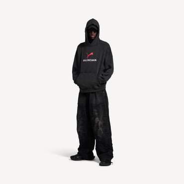 Medium Fit Hoodie - Faded Washed Black