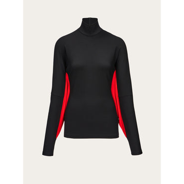 Batwing Blouse - 95% Viscose, 5% Elastane - Black