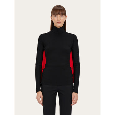 Batwing Blouse - 95% Viscose, 5% Elastane - Black