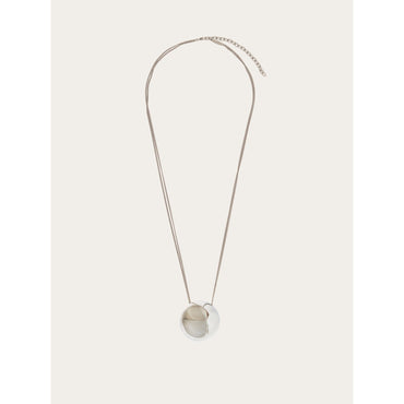 Necklace With Resin Pendant - Ladies - Palladium