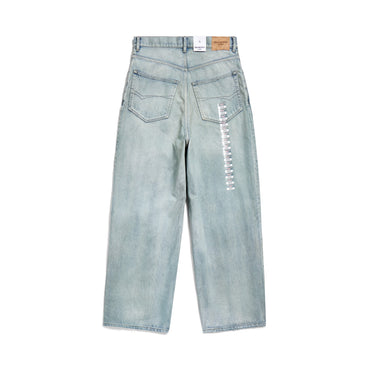 Sticker Baggy Pants - Dirty Blue