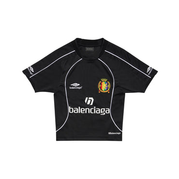 Fitted Soccer T-Shirt - Black/White