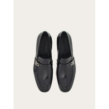Moccasin With Gancini Ornament - Men - Black