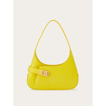 Hobo Shoulder Bag (M) - Smooth Calf Leather - Yellow