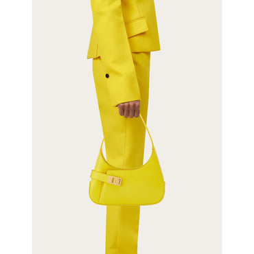 Hobo Shoulder Bag (M) - Smooth Calf Leather - Yellow