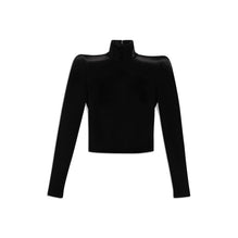 Round Shoulder Turtleneck - Black