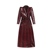 Round Shoulder Trench Coat - Burgundy