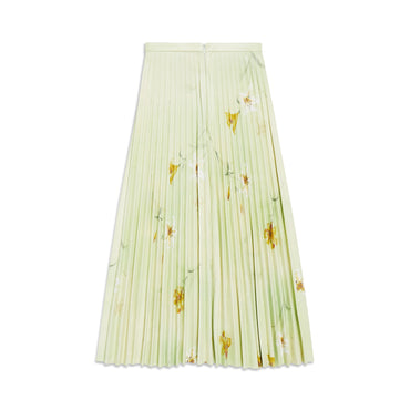 Printed Pleated Skirt - Green