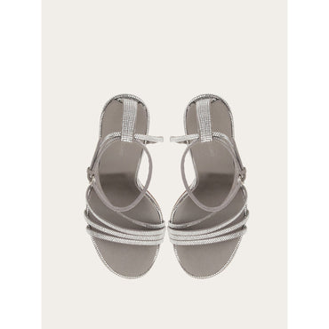 Sandal With Micro Crystals - Ladies - Silver