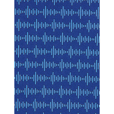 Sound Print Silk Tie - 100% Silk - Marine Blue