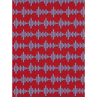 Sound Print Silk Tie - Men - Red