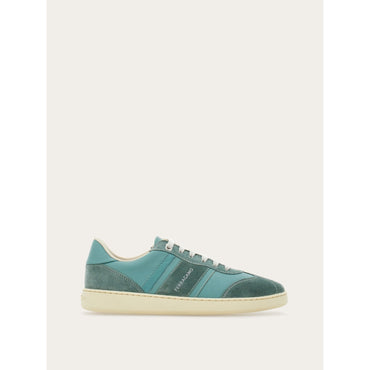 Low-Top Sneaker With Logo - Calfskin And Suede - Lucky Charme