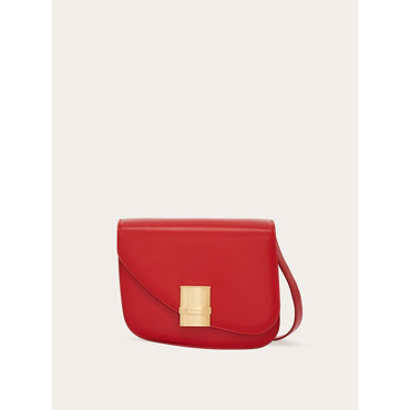 Fiamma Crossbody Bag (Xs) - Dappled Calfskin - Flame Red