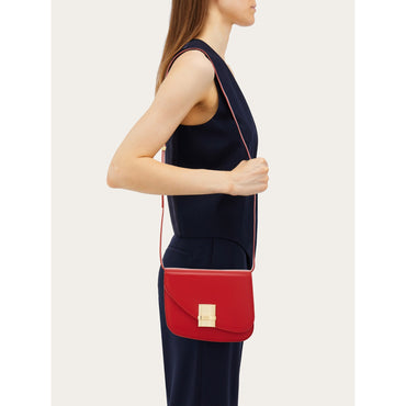 Fiamma Crossbody Bag (Xs) - Dappled Calfskin - Flame Red