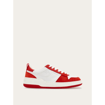 Suede Patch Skate Sneaker - Ladies - Flame Red/Optic White