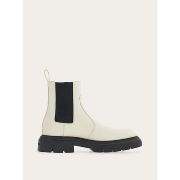 Chelsea Boot With Chunky Sole - Calfskin - Mascarpone