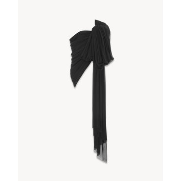 Top Mousseline Crepe Organic - Noir