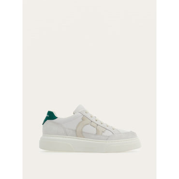 Low-Top Sneaker With Gancini Detail - Men - Optic White