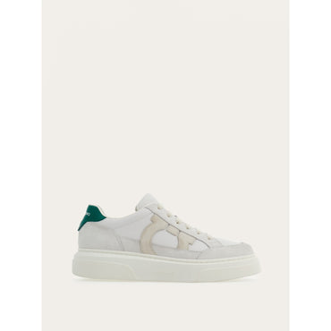 Low-Top Sneaker With Gancini Detail - Men - Optic White