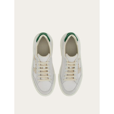 Low-Top Sneaker With Gancini Detail - Men - Optic White