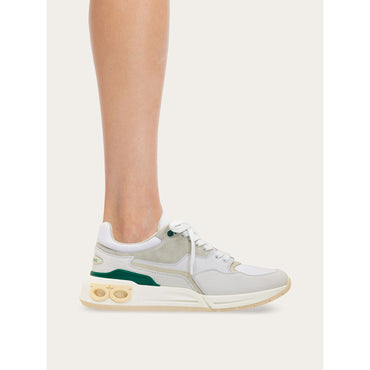 Low Cut Sneaker With Gancini Eyelet - Men - Optic White