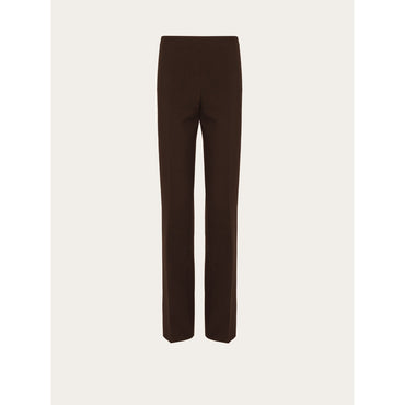 Pleated Trouser - Ladies - Espresso