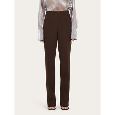 Pleated Trouser - 100% Pure Virgin Wool - Espresso