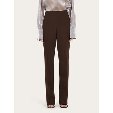 Pleated Trouser - Ladies - Espresso