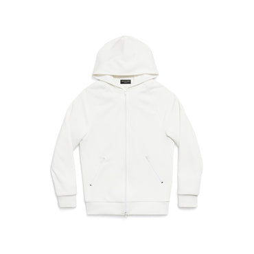 Zip-Up Hoodie - White