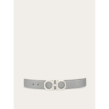 Reversible And Adjustable Gancini Belt - Men - Silver/Black