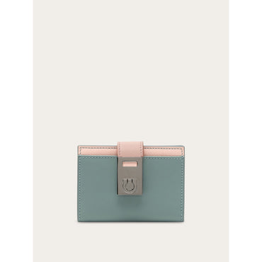 Hug Two-Tone Credit Card Holder - Calfskin - Lucky Charme/Nylund Pink