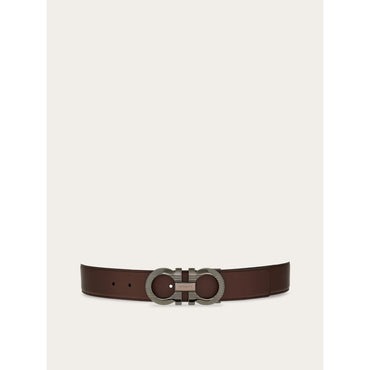 Reversible And Adjustable Gancini Belt - Men - Midnight Blue/Black