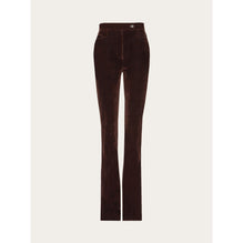 Flock Velvet Trouser - Ladies - Dark Espresso