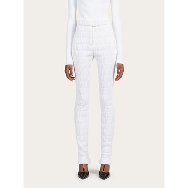 Quilted Nylon Trouser - Ladies - Optic White
