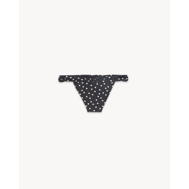 Culotte Maillot De Bain Fronce - Craie Noir