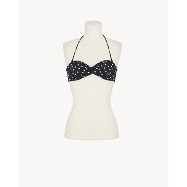 BRASSIERE JERSEY POIS DISPERSE - NOIR/NATUREL