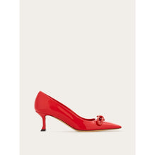 Kitten Heel Pump With Asymmetric Bow - Ladies - Flame Red