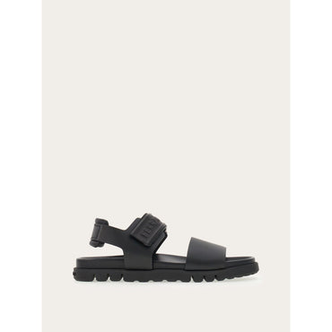 Sandal With Signature - Men - Black