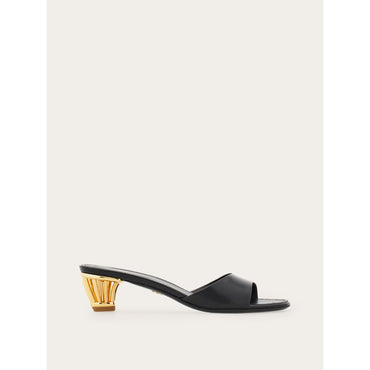 Cage Heel Slide - Ladies - Black