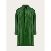 Single Breasted Nappa Coat - Men - Forest Green