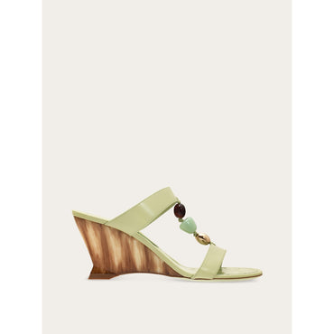 Wedge Slide With Beads - Ladies - Sage