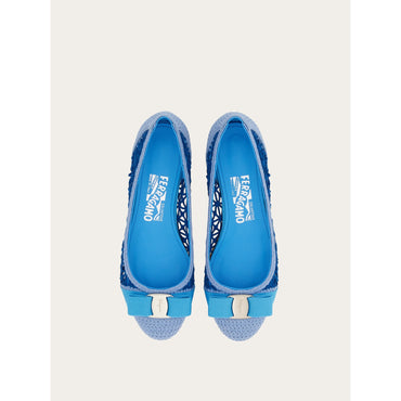 Varina Ballet Flat - Fabric - Sky Blue/Lapis Lazuli
