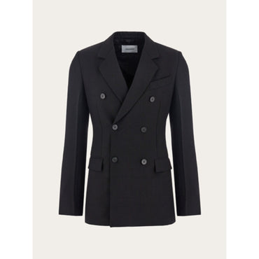 Double Breasted Blazer - Men - Black