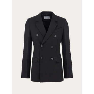 Double Breasted Blazer - Men - Black