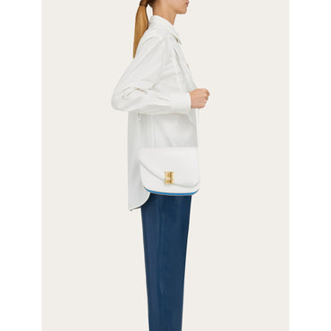 Fiamma Crossbody Bag (S) - Ladies - White/Sky Blue